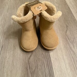Bearpaw Cozy Tan Fur-Lined Toddler Boots